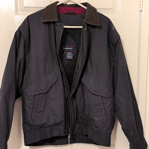 Vintage gant men navy bomber - vintage,
