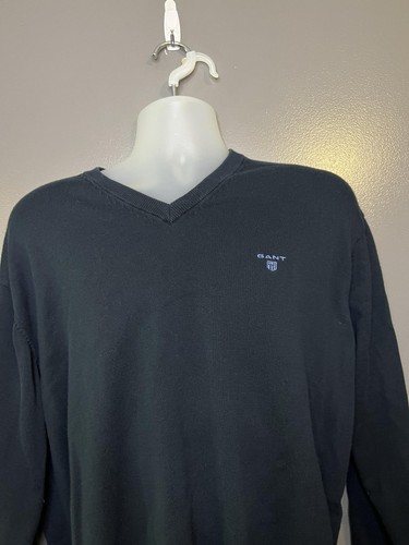 Gant sweater mens black v - xl,
