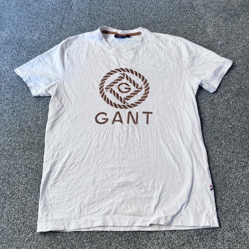 Gant mens white embroidered - gant,
