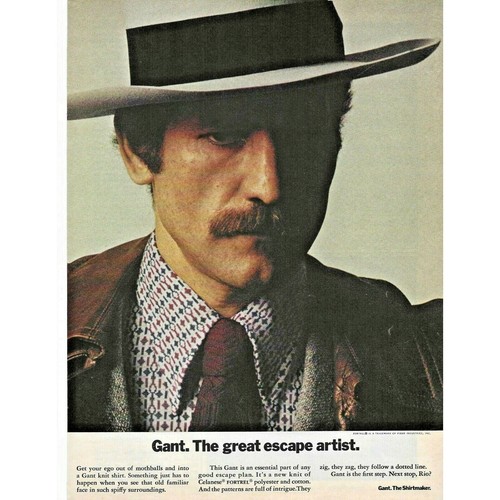 Gant men apparel 1970 print - 1970,