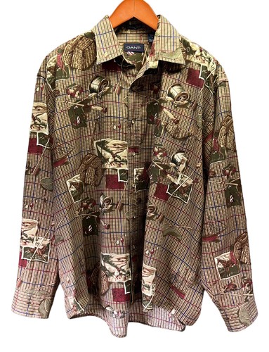 Vintage gant men button - vintage, xl