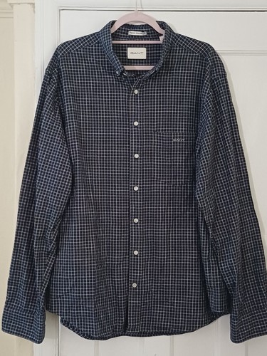 Gant shirt blue check - shirt, 100%