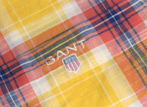 Men gant rugger check button - gant,